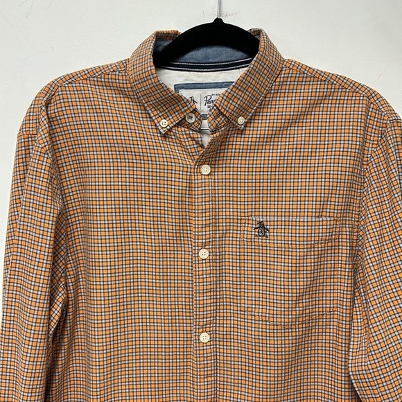 on original penguin by munsingwear Men's plaid shirt 100% cotton size S/P - Picture 4 of 15